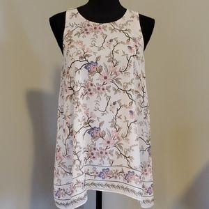 Max Studio Sleeveless Floral Top NWOT